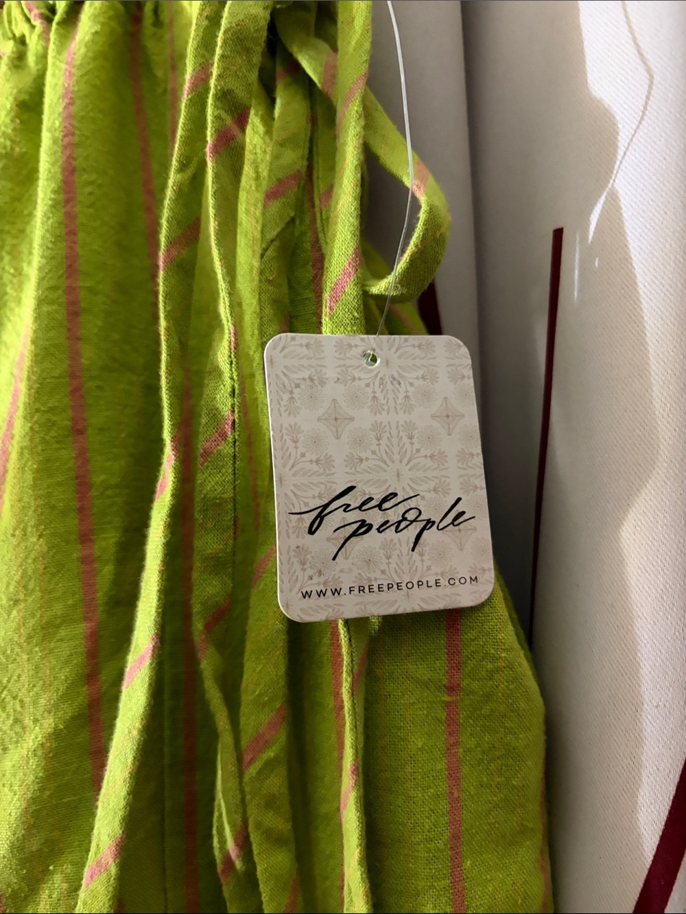 Free People Sun Dazed Cotton Striped Pants - Picture 2 of 5